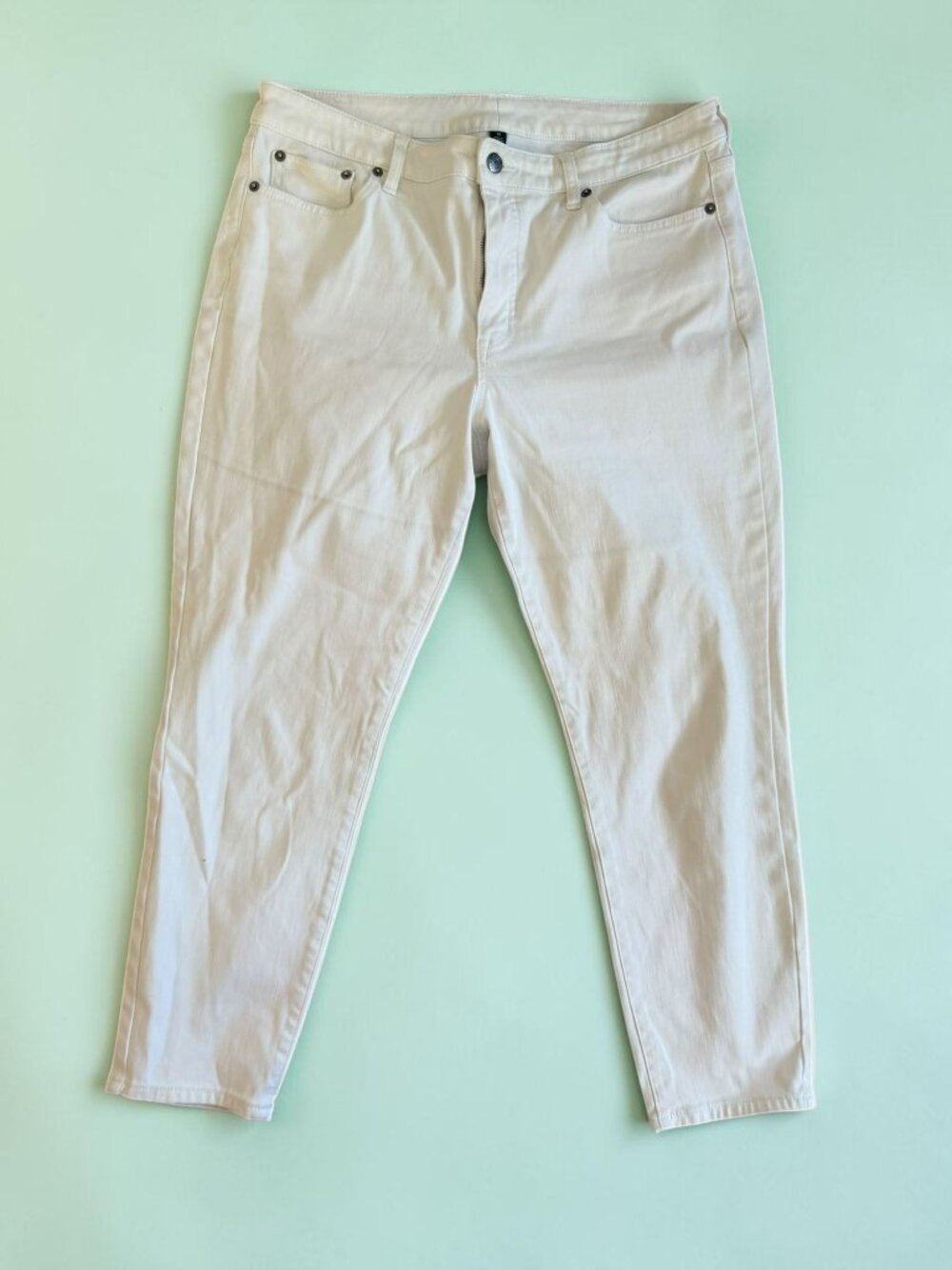 RALPH LAUREN White Premier Skinny Ankle Jeans Size 12